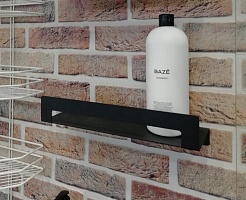 Sanflor Полка настенная с верхним бортом П22600 черный муар – фотография-2